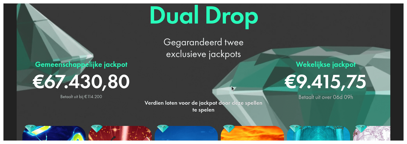Dual Drop 2 exclusieve jackpots bij Bet365y