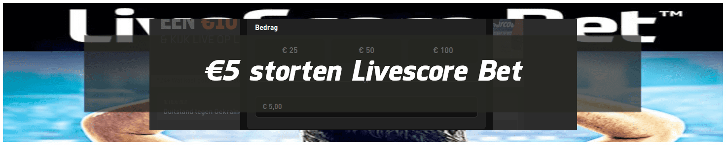LiveScore Bet Casino: storting vanaf €0,01 cent