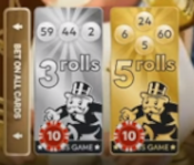 Monopoly bonus bingo cards
