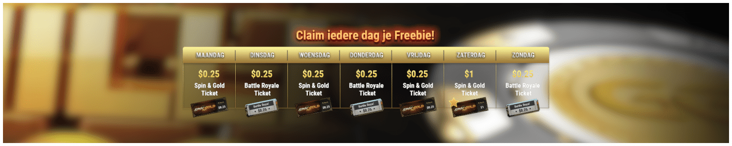 Dagelijkse Freebie tickets