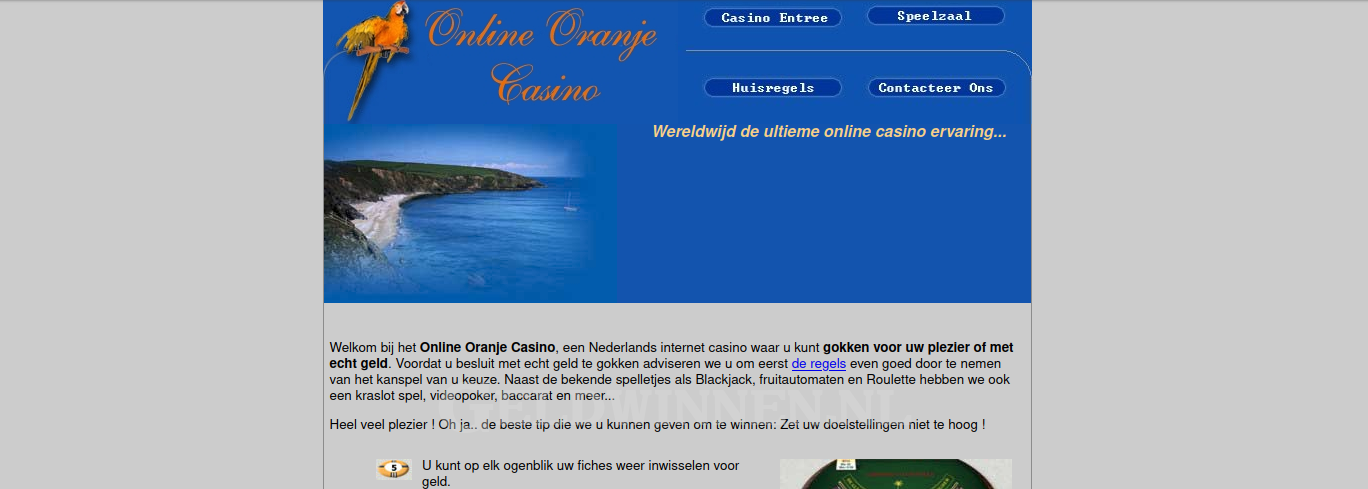 eerste oranje casino