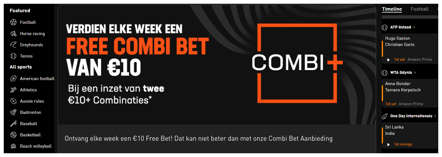 Free bets promoties