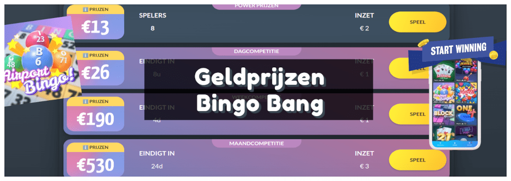 Geld winnen Bingo Bang