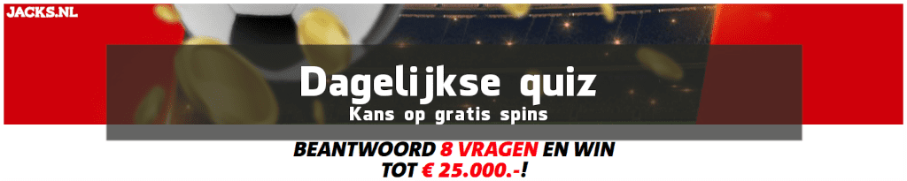 Win gratis spins met het Jacks.nl 8 vragen spel