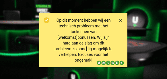 Bonus blokkade problemen bij Unibet