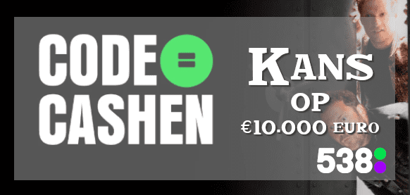 Win €10.000 met Radio 538 spel Code=Cashen