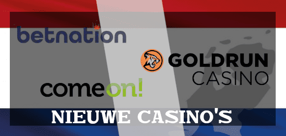 Nieuwe legale casino's ComeOn, Goldrun en Betnation