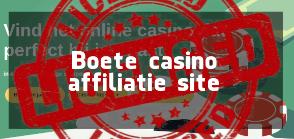 Boete Gok Affiliatie Casinojager