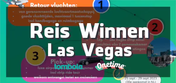 Reis Las Vegas winnen met Tombola en Onetime