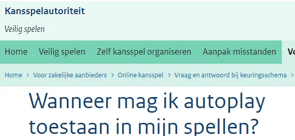 Autoplay mag niet meer in Nederland