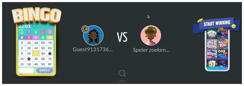 Spelen tegen echte tegenstanders Bingo Bang