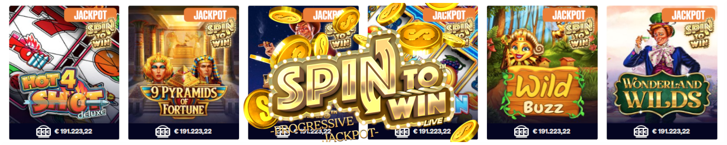 Spin to Win Jackpot minimaal €100.000