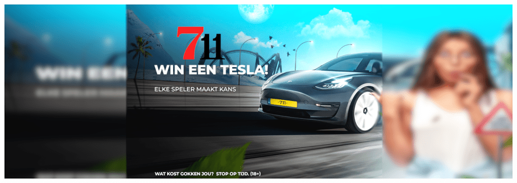Win een gloednieuwe Tesla Model 3 t.w.v. €41.990 bij 711